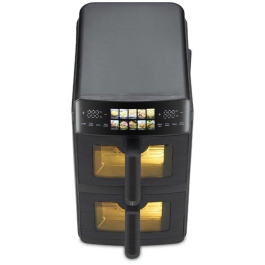 Airfryer Prixton Cook Organics Vertical Dubbele Mand 10L 2600W Venster LED Touch