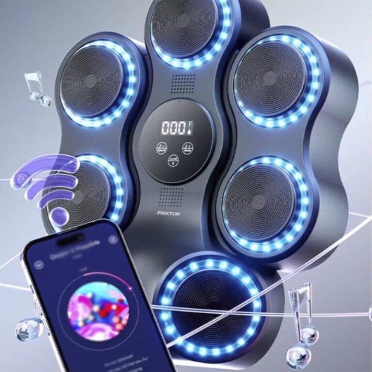 Máquina de Boxeo Musical Prixton Combat Pro BM150 Luces LED Bluetooth 11 Modos
