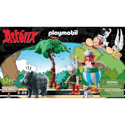 Set de Juguetes Playmobil 71160 Astérix La Caza del Jabalí con Árbol Giratorio Multicolor
