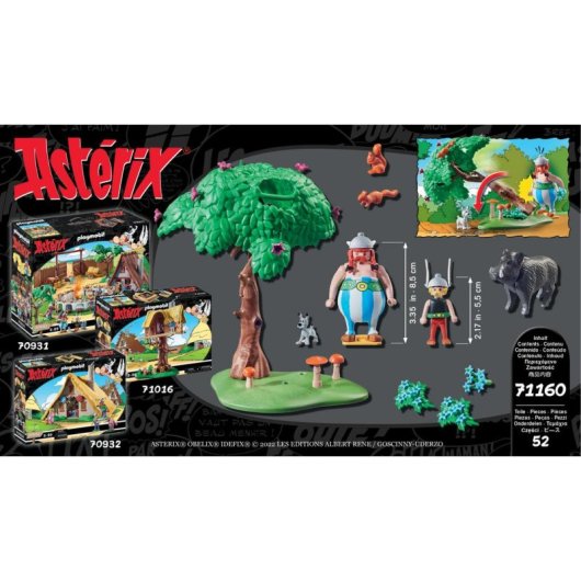 Set de Juguetes Playmobil 71160 Astérix La Caza del Jabalí con Árbol Giratorio Multicolor