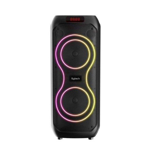 Altavoces Sytech Portátil Bluetooth V5.3 90W con Micrófono y Luces RGB