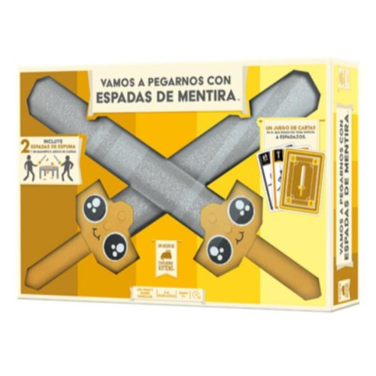Juego de mesa Asmodee Vamos a pegarnos con espadas de mentira para 3-6 jugadores 20 min