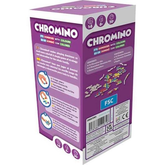 Brettspiel Asmodee Chromino (kleine Box) für Erwachsene und Kinder