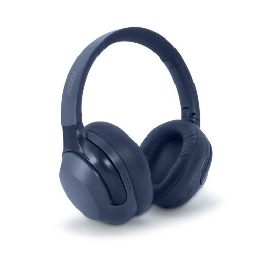 Auriculares Mooov inalámbricos Bluetooth con Cancelación Activa de Ruido, Micrófono y audio espacial Azul