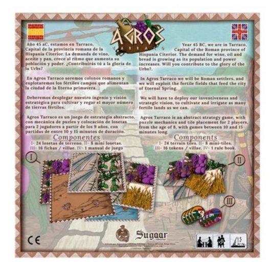 Jeu de société Asmodee Agros Tarraco Stratégie 2 joueurs 15 min