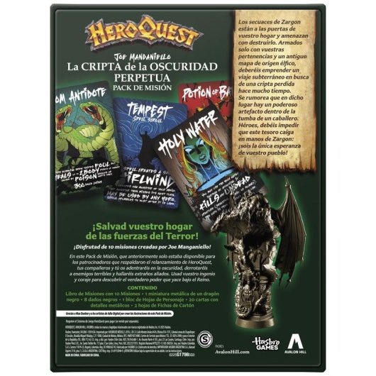 Brettspiel Hasbro HeroQuest Die Krypta der Ewigen Dunkelheit Missionen-Premium-Pack