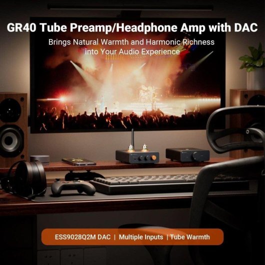DAC de Válvules Fosi Audio GR40 – Amplificador e Pré-amplificador para Auriculares