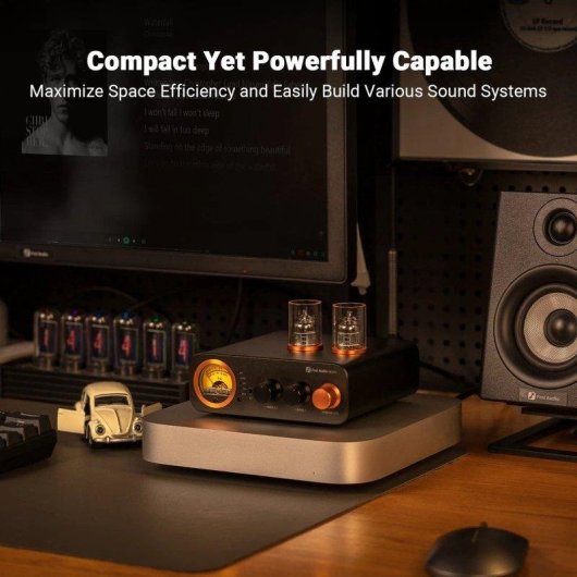 Amplificador Fosi Audio Mc331 DAC, Válvulas e Auscultadores Tudo-em-Um