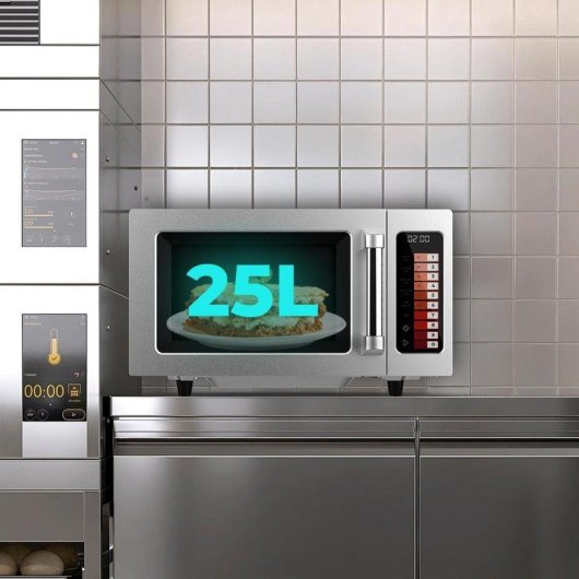 Micro-ondas FlatPro 2500 Touch 25 Litros 1000W com painel tátil e 100 programas