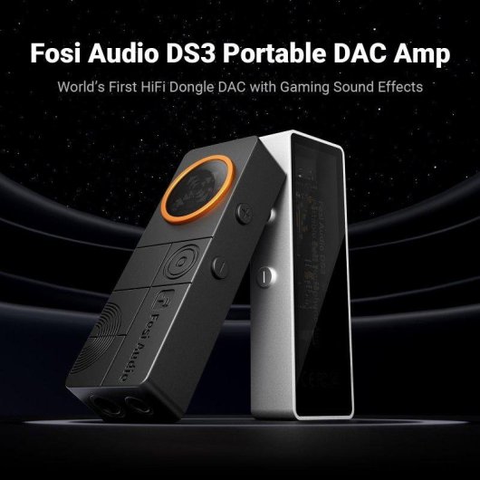 DAC Portátil Fosi Audio DS3-B com Amplificador de Auriculares USB