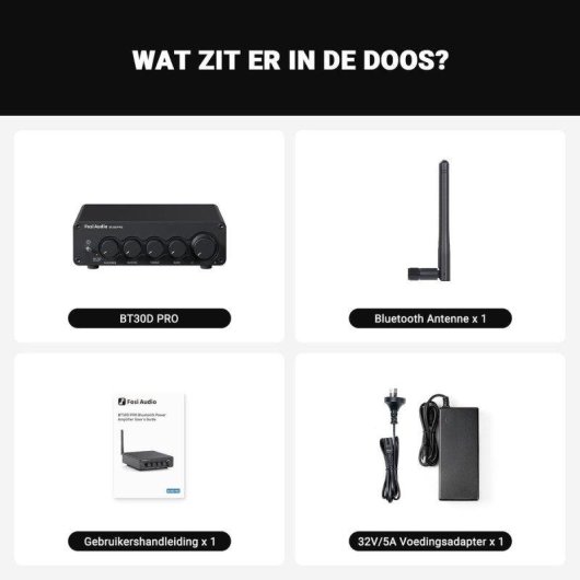 Amplificador Bluetooth Fosi Audio BT30D Pro 2.1 TPA3255 165W x2 + 350W