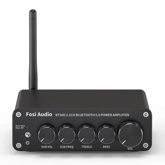 Amplificador Bluetooth Fosi Audio BT30D Pro 2.1 TPA3255 165W x2 + 350W