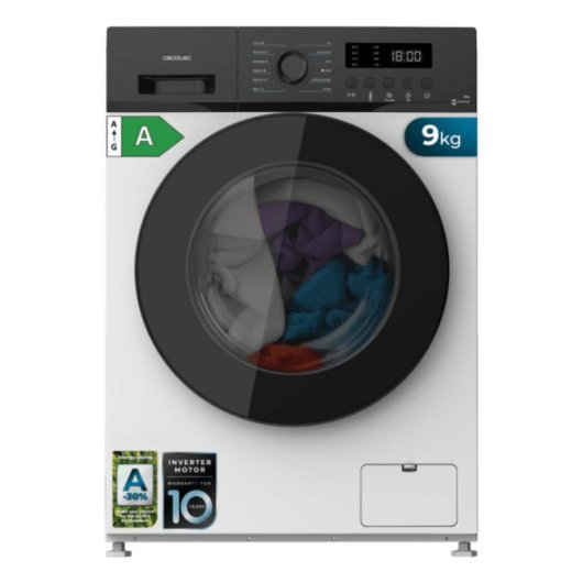 Máquina de Lavar Roupa Bolero DressCode 9155 9 Kg 1400rpm A Branco e Preto Drum Clean