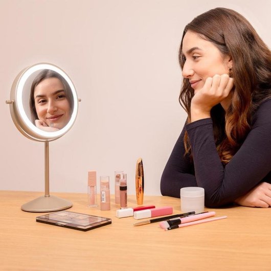 Espejo de Maquillaje FaceCare Mirror Dual Doble Cara 360º Recargable
