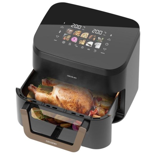 Friteuse sans Huile Cecotec Cecofry & Grill Smokin' 11000 Plus 11L 2900W Triple Grill et Fumoir