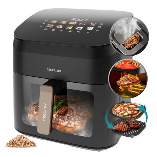 Friggitrice ad Aria Cecotec Cecofry&Grill Smokin' 8500 8,5L 2200W Doppio Grill e Affumicatore