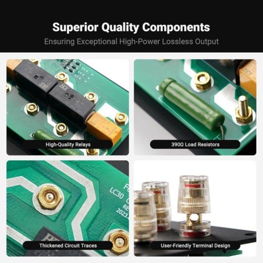 Interruptor de Audio Fosi Audio LC30 con Medidores VU Retroiluminados