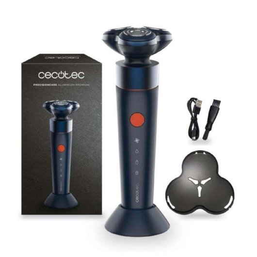 Máquina de Barbear Facial Cecotec PrecisionCare Aluminium Premium Sem Fios 45min Resistente à Água
