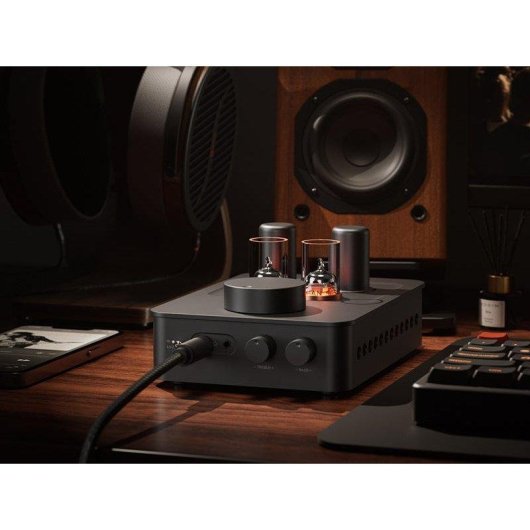 Amplificador de Auscultadores Hi-Fi Válvulas Fosi Audio GR70 RCA Preto