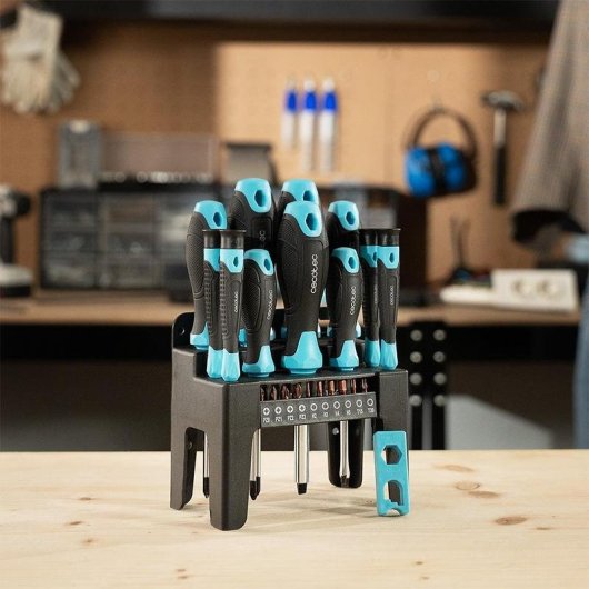 Kit di cacciaviti Cecotec Hardgyro 220 Magnetic 22 pezzi Acciaio CR-V