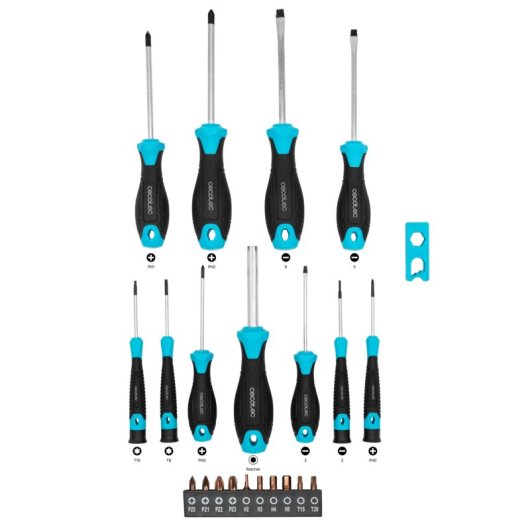 Kit di cacciaviti Cecotec Hardgyro 220 Magnetic 22 pezzi Acciaio CR-V