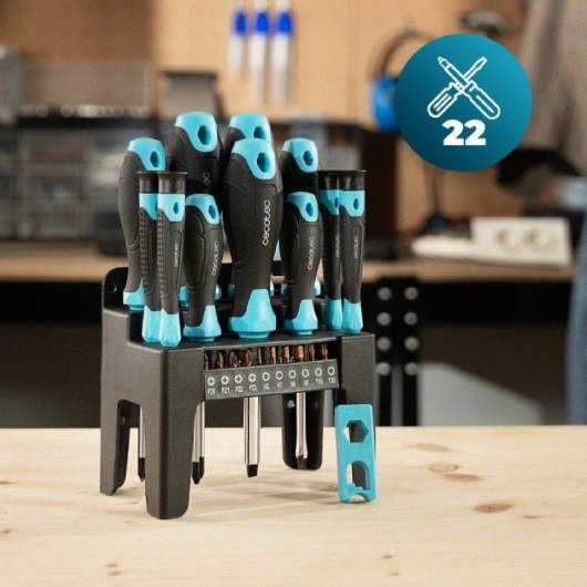 Kit di cacciaviti Cecotec Hardgyro 220 Magnetic 22 pezzi Acciaio CR-V