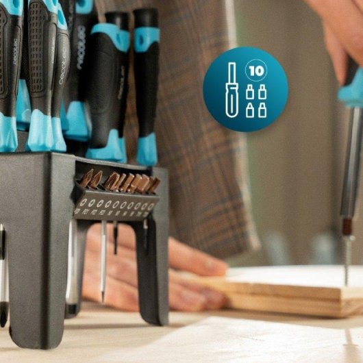 Kit di cacciaviti Cecotec Hardgyro 220 Magnetic 22 pezzi Acciaio CR-V