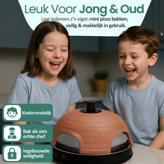 Horno de pizza EMERIO Pizzarette para 4 personas 900W