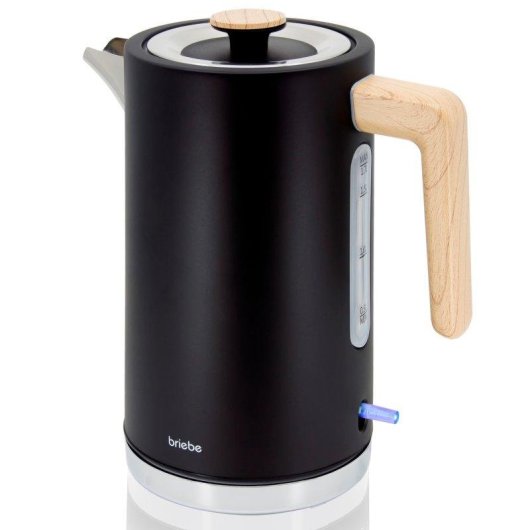 Wasserkocher Elektrisch Briebe KT1165BLK Nordic 1,7L Kabellos Schnellkochend BPA-Frei