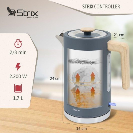 Wasserkocher Briebe KT1165GRY 1,7L Kabellos Nordic
