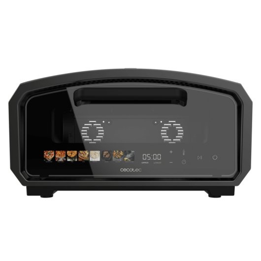Minibackofen Cecotec Pizza&co 500 Gyro Drehstein 500°C Touch 8 Programme Schwarz