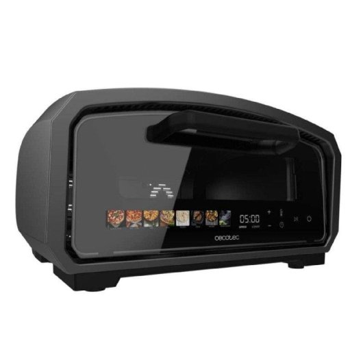 Minibackofen Cecotec Pizza&co 500 Gyro Drehstein 500°C Touch 8 Programme Schwarz