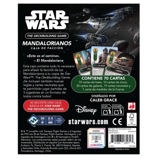 Espansione Gioco Costruzione Mazzo Mandalorian Asmodee Star Wars 2-3 giocatori