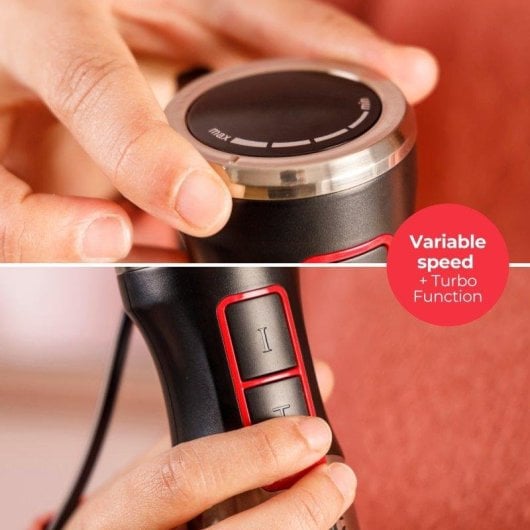 Batidora de mano Solac Ba5615 Pro 1200W con regulador de velocidades y función turbo