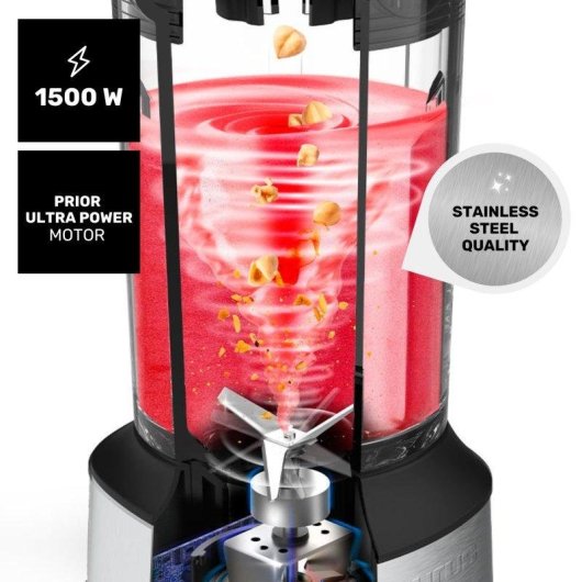 Batidora de vaso Taurus Prior Inox 1500W 2 velocidades jarra 2L
