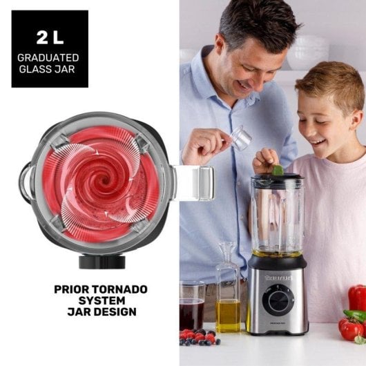 Batidora de vaso Taurus Prior Inox 1500W 2 velocidades jarra 2L