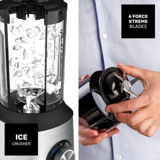 Batidora de vaso Taurus Prior Inox 1500W 2 velocidades jarra 2L