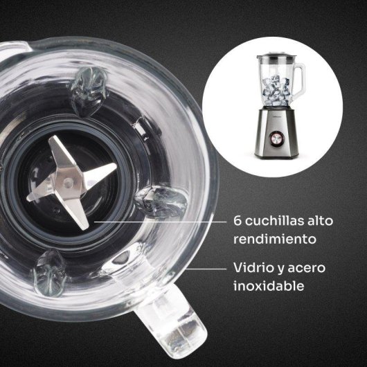 Batidora de Vaso Mellerware Mixy! 1500W Jarra 1.5L 2 Velocidades Turbo