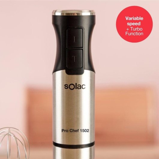 Batidora de Mano Solac Ba5622 Pro Chef 1502 1500W Regulador Velocidades Turbo