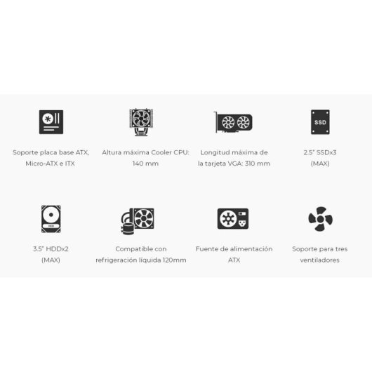 Caixa ATX Coolbox A780 com Fonte 650W USB-C 3.2 Gen1