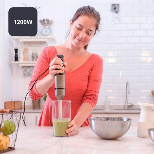 Batidora de Mano Black & Decker BXHBA1200E 1200W 20 Velocidades + Turbo