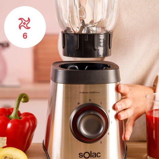 Batidora de Vaso Solac ProMixter 2000 W 1.75 L 5 Velocidades