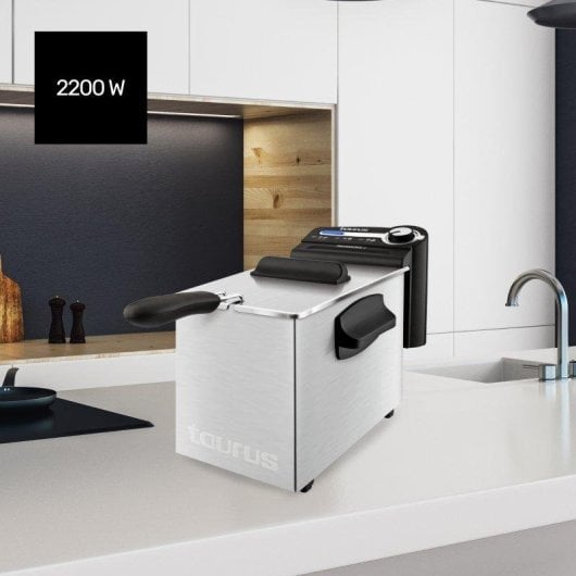 Freidora Taurus Professional 4 4L 2200W con Resistencia Sumergida y Cuerpo Acero Inoxidable