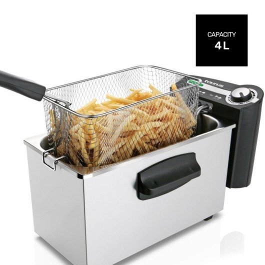 Freidora Taurus Professional 4 4L 2200W con Resistencia Sumergida y Cuerpo Acero Inoxidable