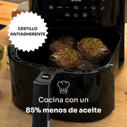 Freidora de Aire Mellerware Crunchy Plus 5,5L 1500W con 11 Menús y Temporizador