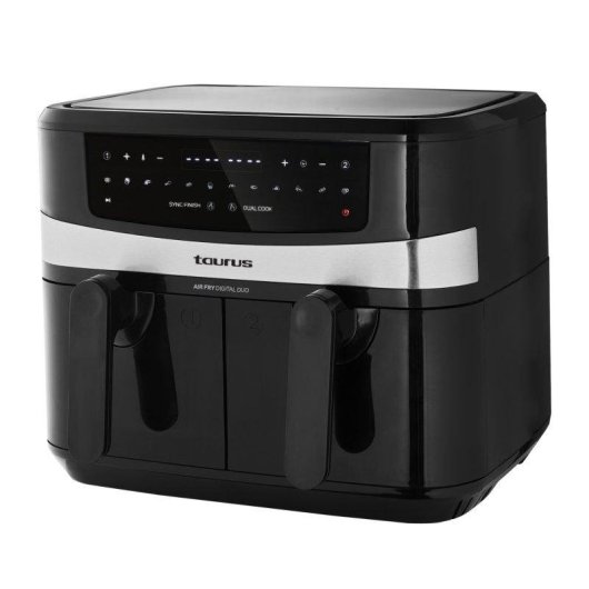 Freidora de Aire Taurus Air Fryer Digital Duo 9L 2600W 2 Cestas 12 Programas