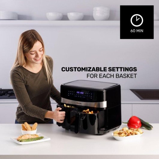 Freidora de Aire Taurus Air Fryer Digital Duo 9L 2600W 2 Cestas 12 Programas