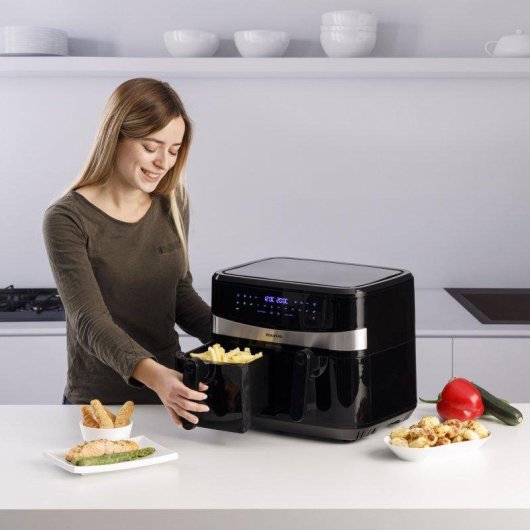 Freidora de Aire Taurus Air Fryer Digital Duo 9L 2600W 2 Cestas 12 Programas