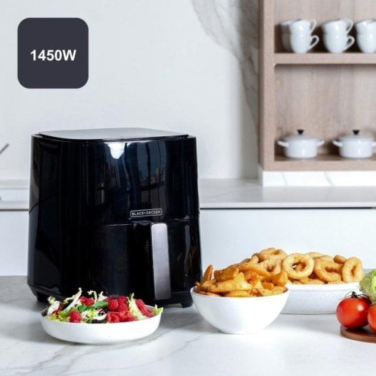Freidora de Aire Black+Decker BXAF5000E 5L 1450W 8 Programas Compacta
