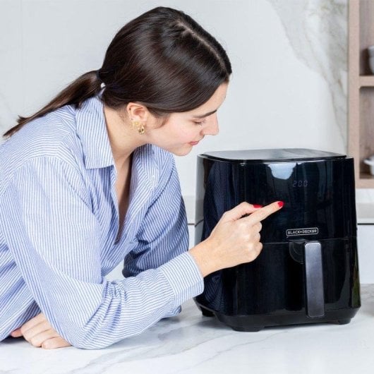 Freidora de Aire Black+Decker BXAF5000E 5L 1450W 8 Programas Compacta